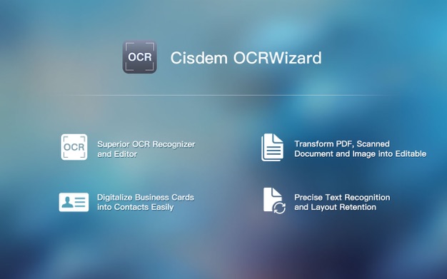 Cisdem OCRWizard 4.3.0 for Mac|Mac版下载 | OCR光学识别软件