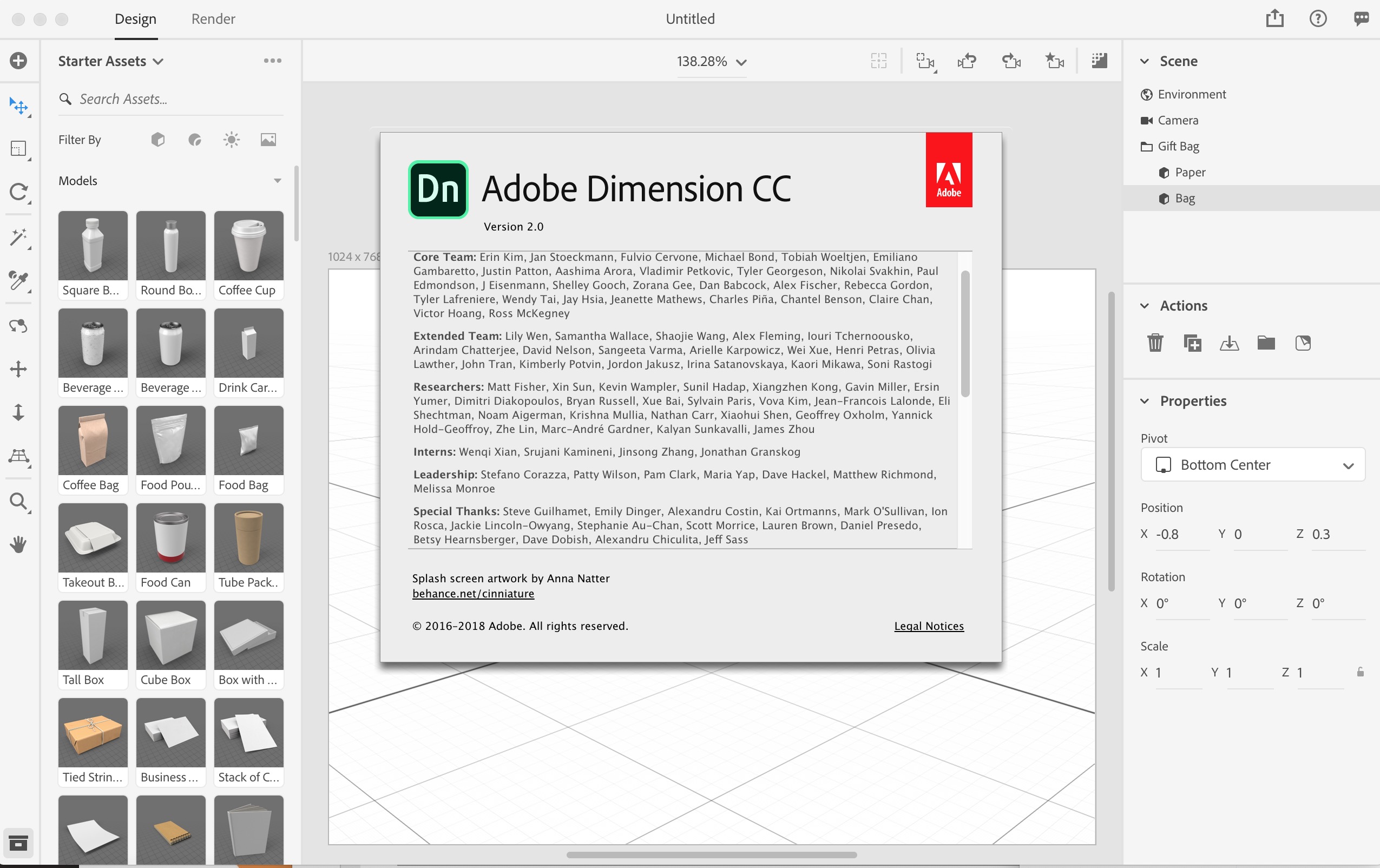 Adobe Dimension CC 2019 2.3.1 for Mac|Mac版下载 | DN CC 2019