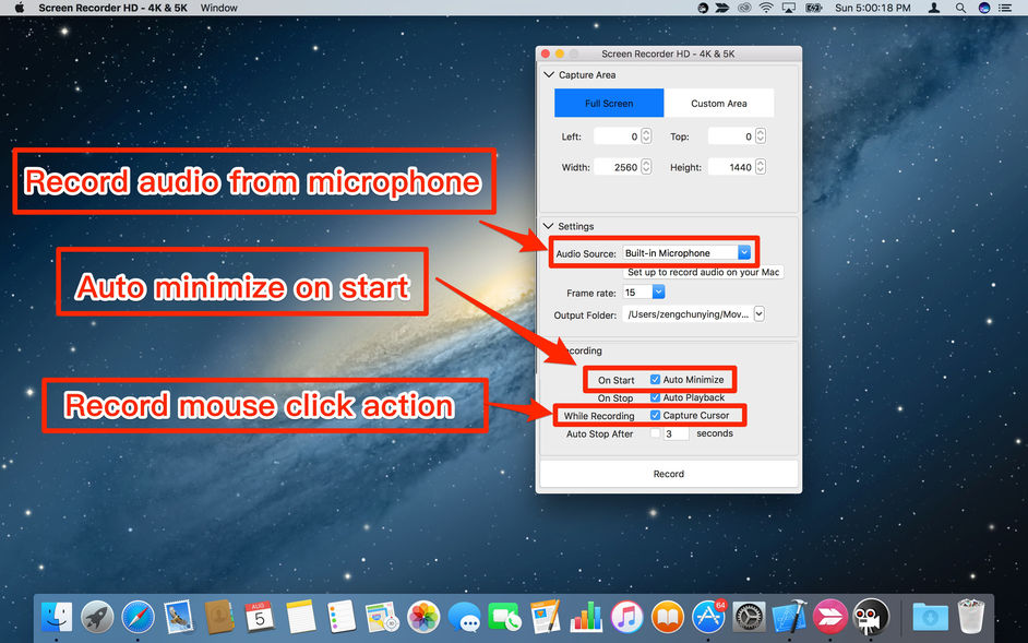 Screen Recorder HD -4K & 5K 2.1.5 for Mac|Mac版下载 | 高清屏幕录制软件