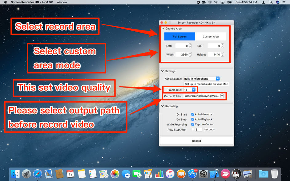 Screen Recorder HD -4K & 5K 2.1.5 for Mac|Mac版下载 | 高清屏幕录制软件
