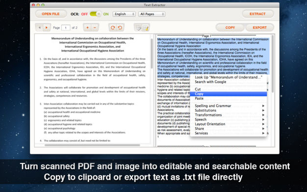 Text Extractor 1.6.0 for Mac|Mac版下载 | 从PDF或图片中提取文字