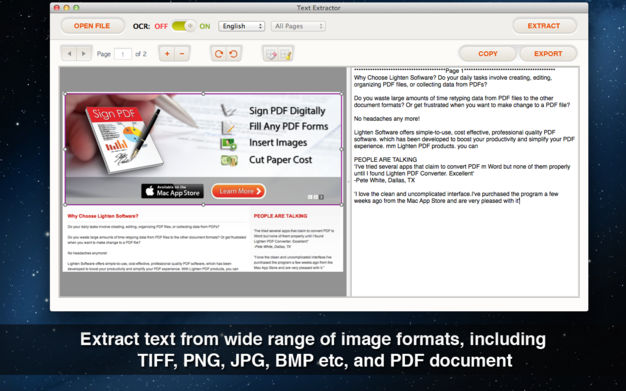 Text Extractor 1.6.0 for Mac|Mac版下载 | 从PDF或图片中提取文字