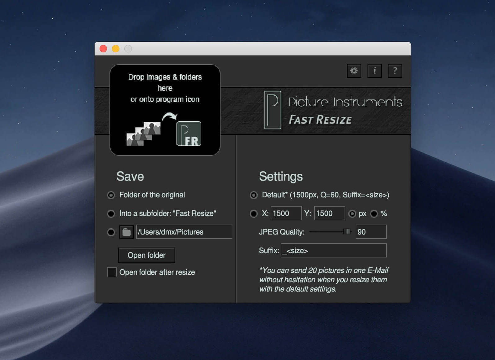Picture Instruments Fast Resize Pro 2.0.0 for Mac|Mac版下载 | 批量调整图片大小