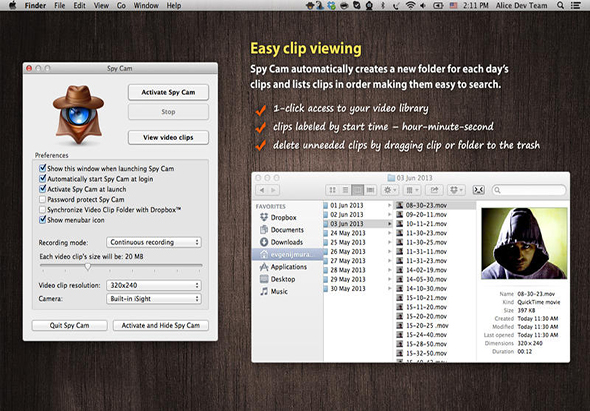 Spy Cam 3.5 for Mac|Mac版下载 | 视频监控软件