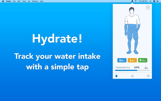 WaterMinder 1.2 for Mac|Mac版下载 | 跟踪和提醒每日饮水量