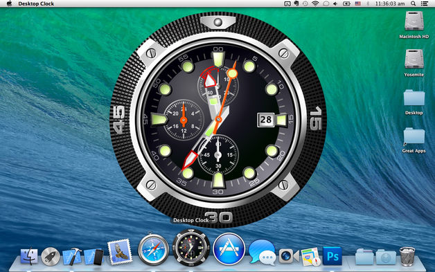 Desktop Clock 2.0.0 for Mac|Mac版下载 | 桌面时钟