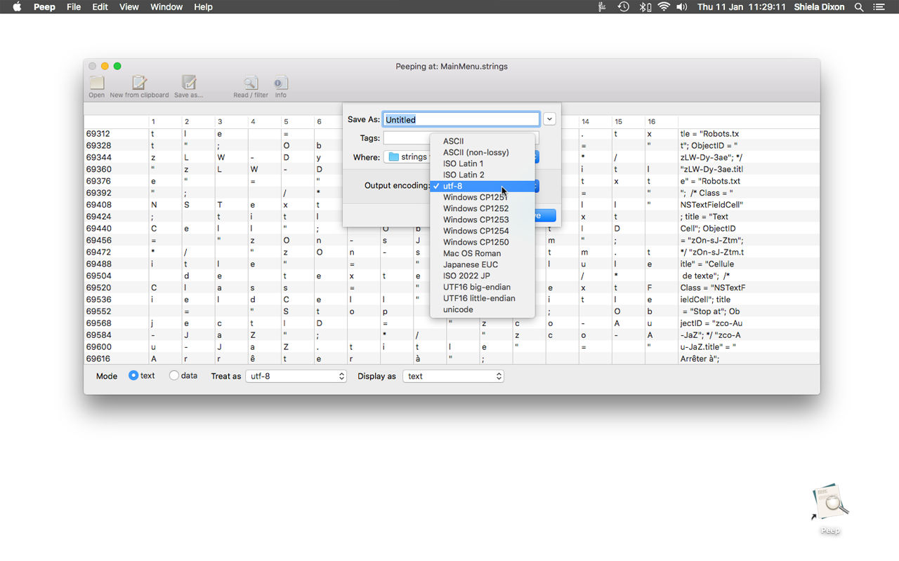 Peep 2.3.3 for Mac|Mac版下载 | 文本编码转换