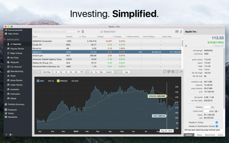 Stock + Pro 3.8.5 for Mac|Mac版下载 | 投资分析软件