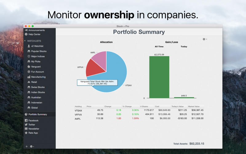 Stock + Pro 3.8.5 for Mac|Mac版下载 | 投资分析软件