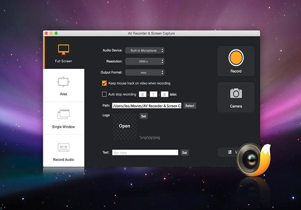 AV Recorder & Screen Capture 2.2.0 for Mac|Mac版下载 | 视频音频录制工具