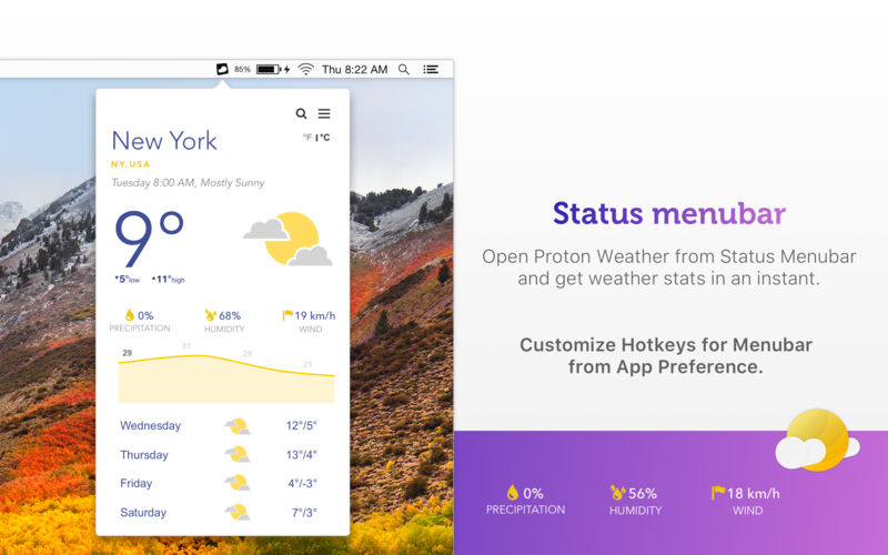 Proton Weather 1.0.5 for Mac|Mac版下载 | 天气应用