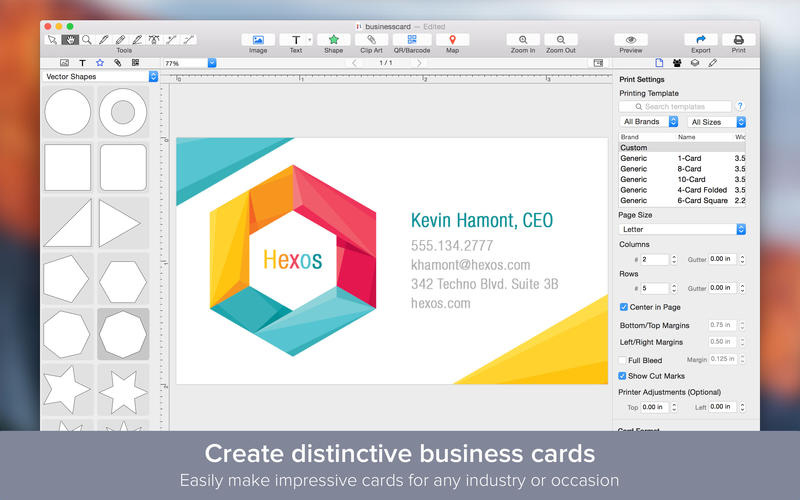 Business Card Designer - Create business cards 1.2.1 for Mac|Mac版下载 | 名片设计软件