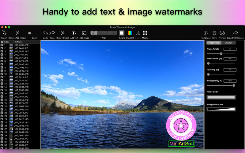 Batch Watermark Image 1.2.0 for Mac|Mac版下载 | 图片加水印工具