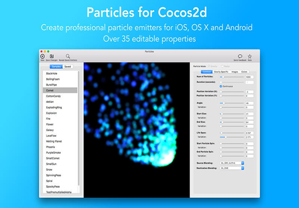 Particles for Cocos2d 2.4.4 for Mac|Mac版下载 | 粒子图案生成器