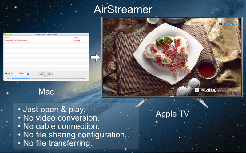 AirStreamer - for Apple TV 1.6 for Mac|Mac版下载 | 视频播放工具