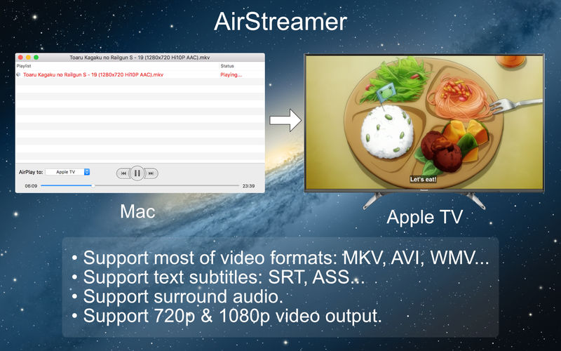 AirStreamer - for Apple TV 1.6 for Mac|Mac版下载 | 视频播放工具