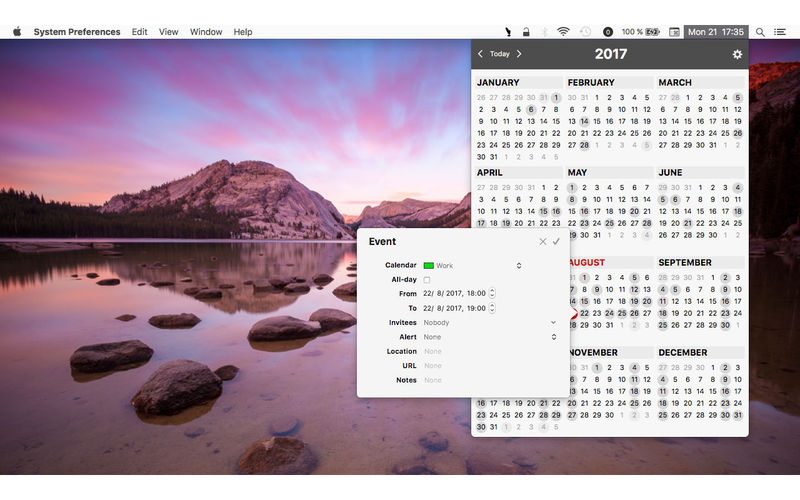 popCalendar 1.8.4 for Mac|Mac版下载 | 菜单栏上的日历软件