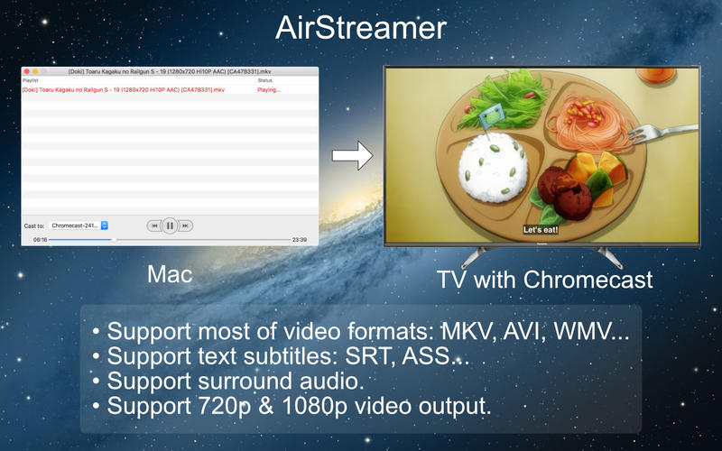 AirStreamer - for Google Chromecast 1.5 for Mac|Mac版下载 | 视频播放软件