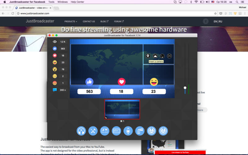 JustBroadcaster for Facebook 1.8.8 for Mac|Mac版下载 | 视频捕获应用