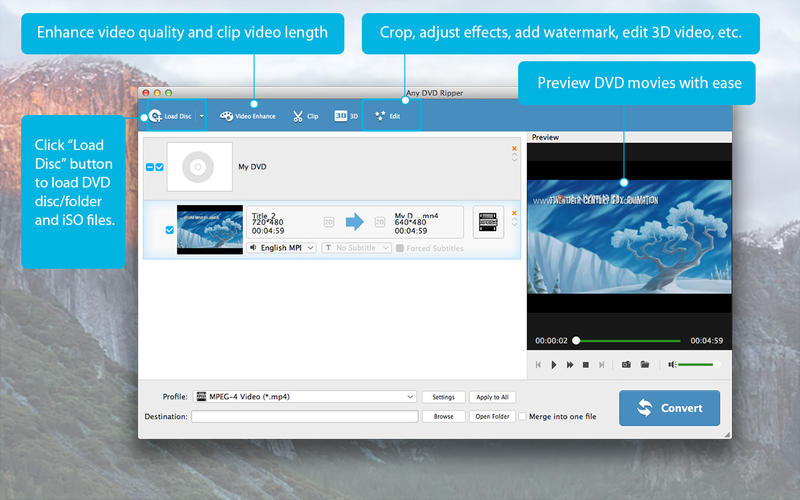 Any DVD Ripper-将DVD转换为MP4 3.7.95 for Mac|Mac版下载 | 视频格式转换