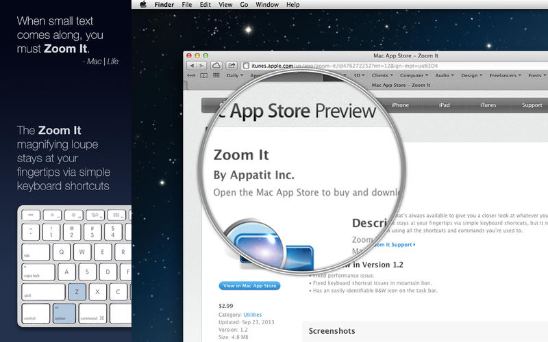 Zoom It 1.2.4 for Mac|Mac版下载 | 投影演示辅助放大镜工具