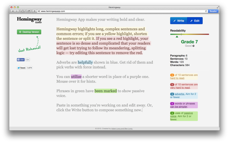 Hemingway Editor 3.0.3 for Mac|Mac版下载 | 英文写作校对软件