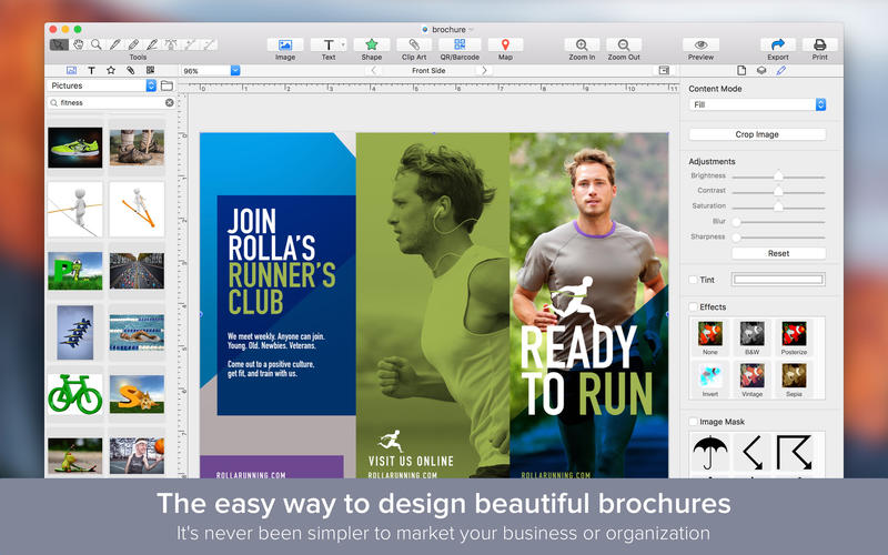 Brochure Maker - Design beautiful brochures 1.1.0 for Mac|Mac版下载 | 手册制作工具