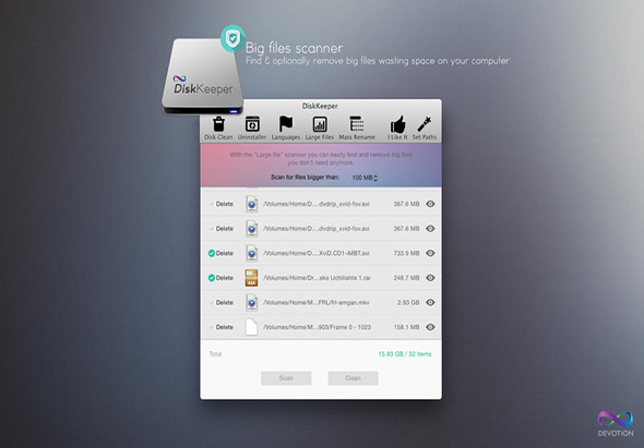 DiskKeeper 1.9.17 for Mac|Mac版下载 | 磁盘清理软件