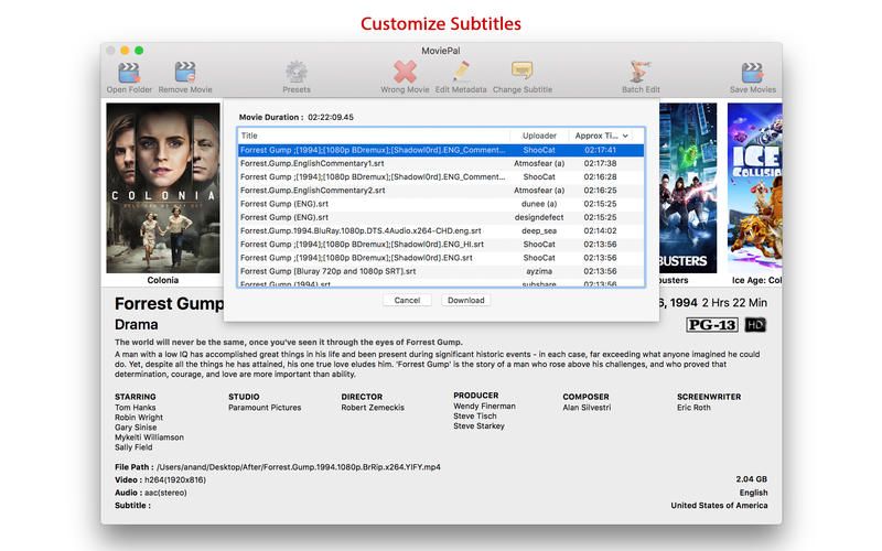 MoviePal 2.2 for Mac|Mac版下载 | 电影元数据编辑