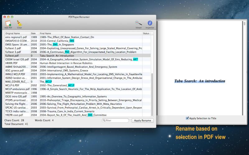 PDF Paper Renamer 1.53 for Mac|Mac版下载 | 简单的批处理文件更名