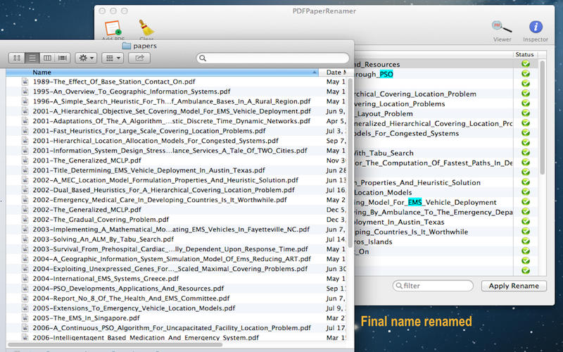 PDF Paper Renamer 1.53 for Mac|Mac版下载 | 简单的批处理文件更名