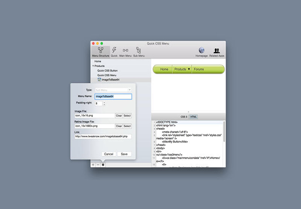 Quick CSS Menu 1.2 for Mac|Mac版下载 | 