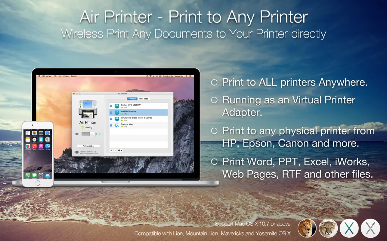 Air Printer – 隔空打印机服务器 for Mac 5.1.6 破解版 智慧打印、无线共享、轻松办公