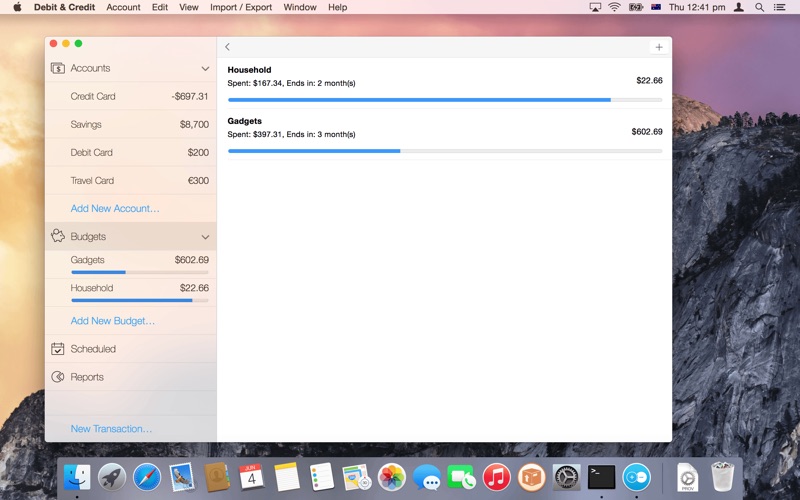 Debit & Credit Premium for Mac 6.2.1 破解版 个人财务管理