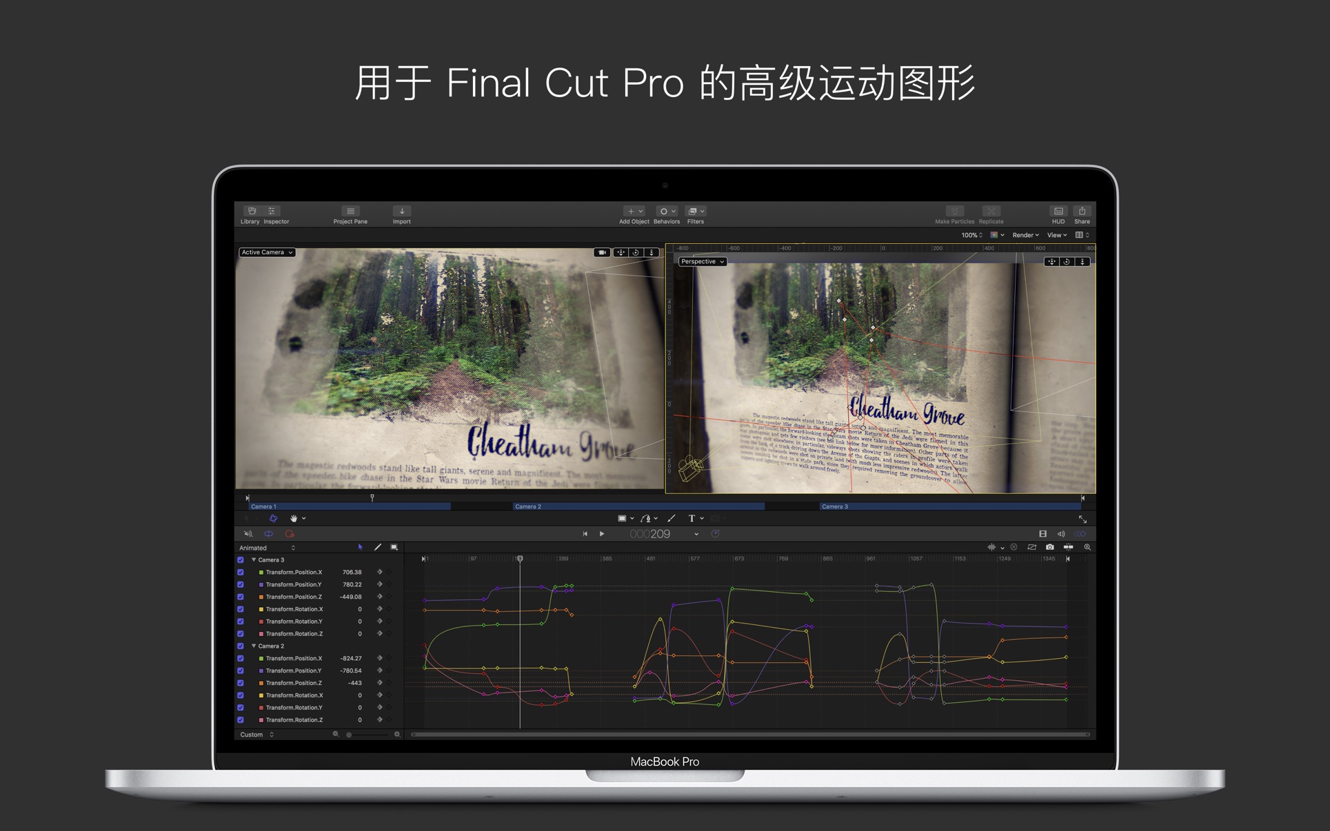 影视编辑 Motion for Mac 5.6.7 中文破解版 FinalCutPro字幕、转场和效果特效软件