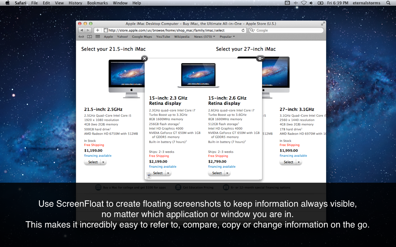 ScreenFloat for Mac 1.5.21 破解版 浮动屏幕截图软件