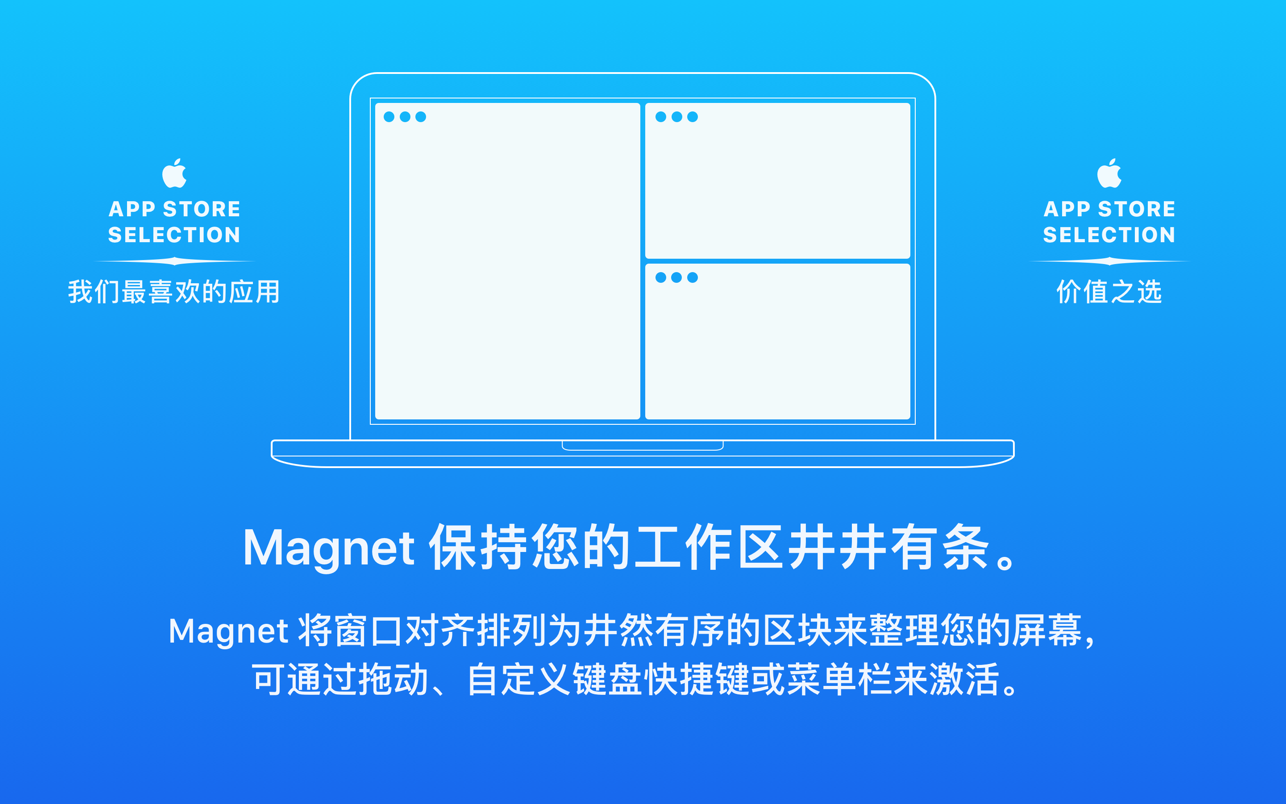 Magnet Pro for Mac 2.12.0 中文破解版 优秀的窗口大小控制工具