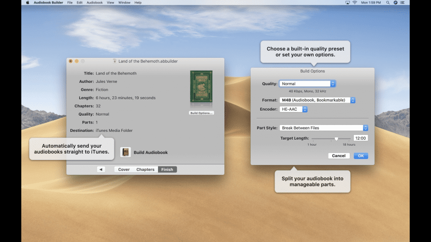 Audiobook Builder 2.2.7 Mac 破解版 CD转iOS设备有声读物工具