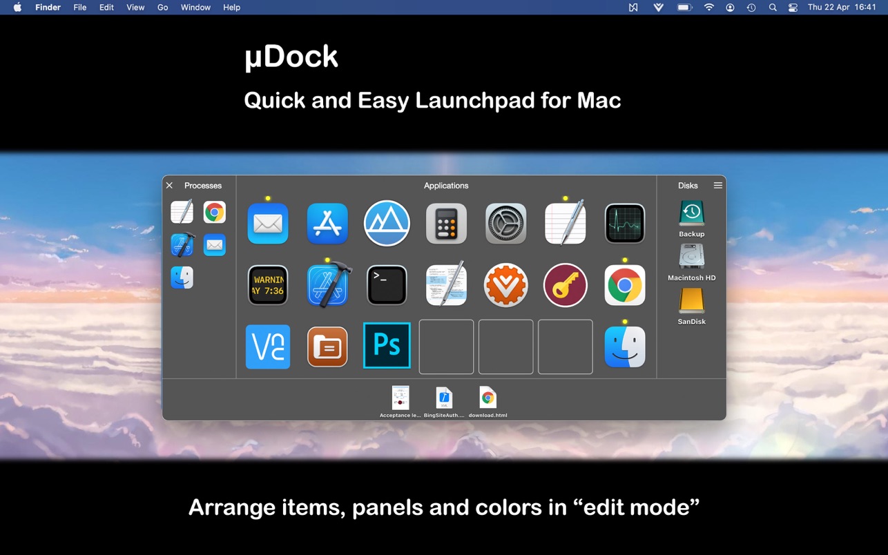 uDock for Mac 3.7.5.37501 破解版 Dock栏快速启动工具