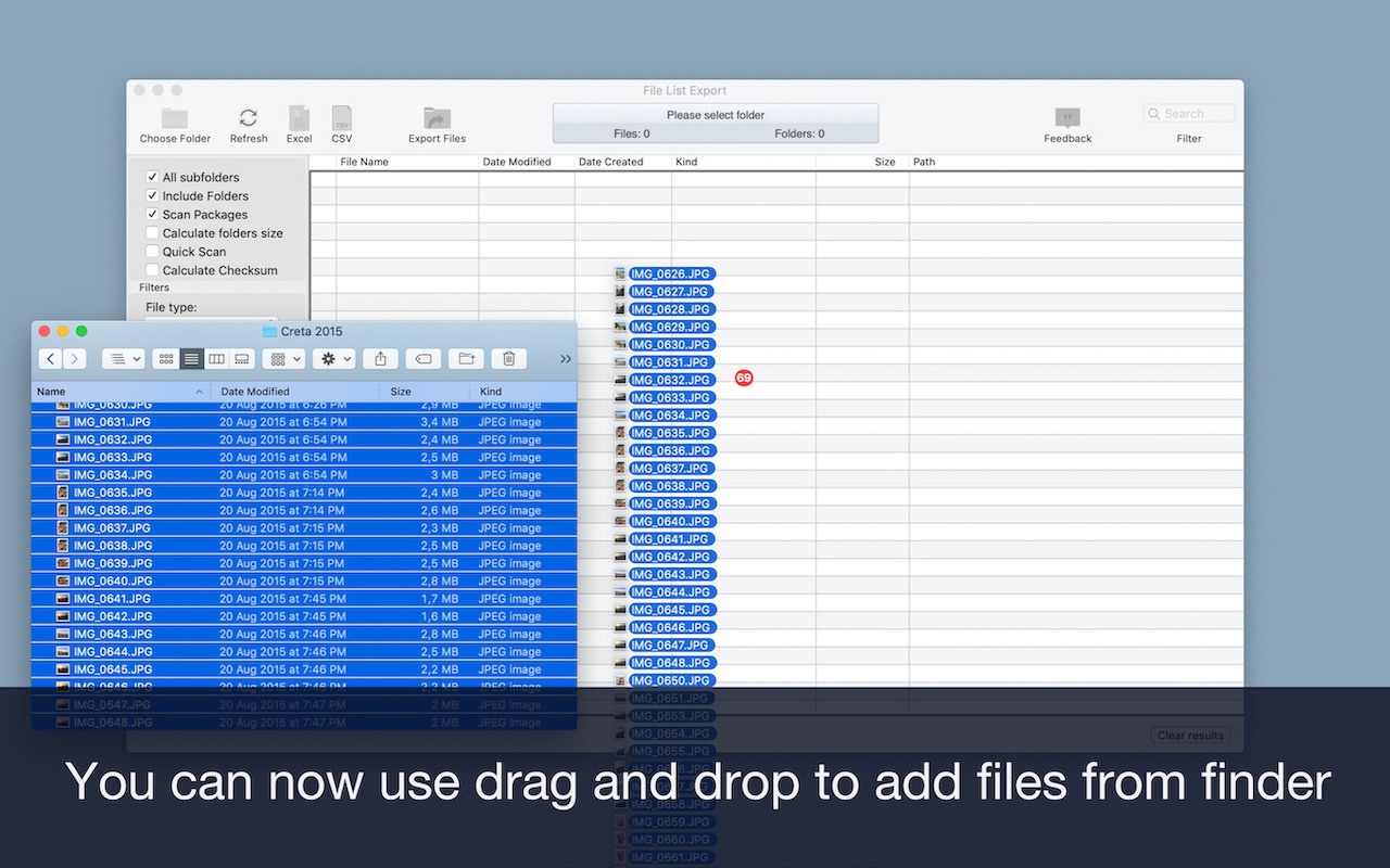 File list Export for Mac 2.8.1 破解版 文件列表导出工具