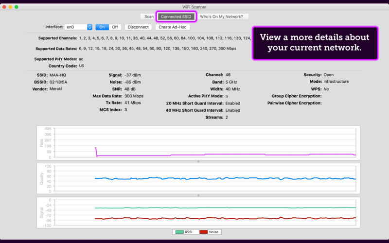 WiFi Scanner for Mac 3.1 破解版 优秀的无线WiFi网络管理工具