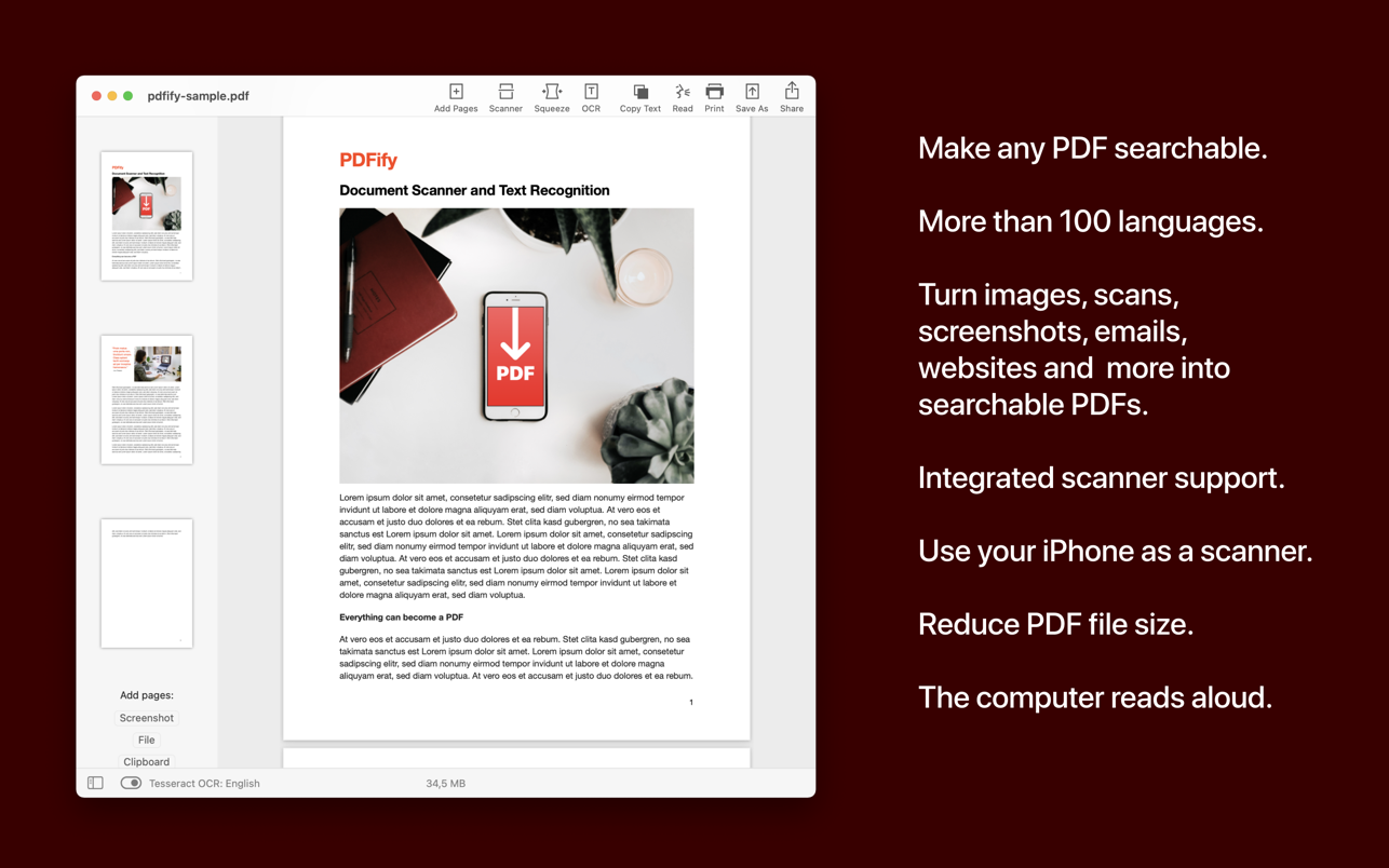 PDFify for Mac 3.8.1 破解版 破解版 PDF编辑工具