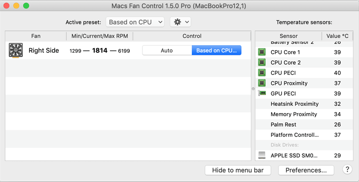 Macs Fan Control for Mac 1.5.15 破解版 风扇调速器