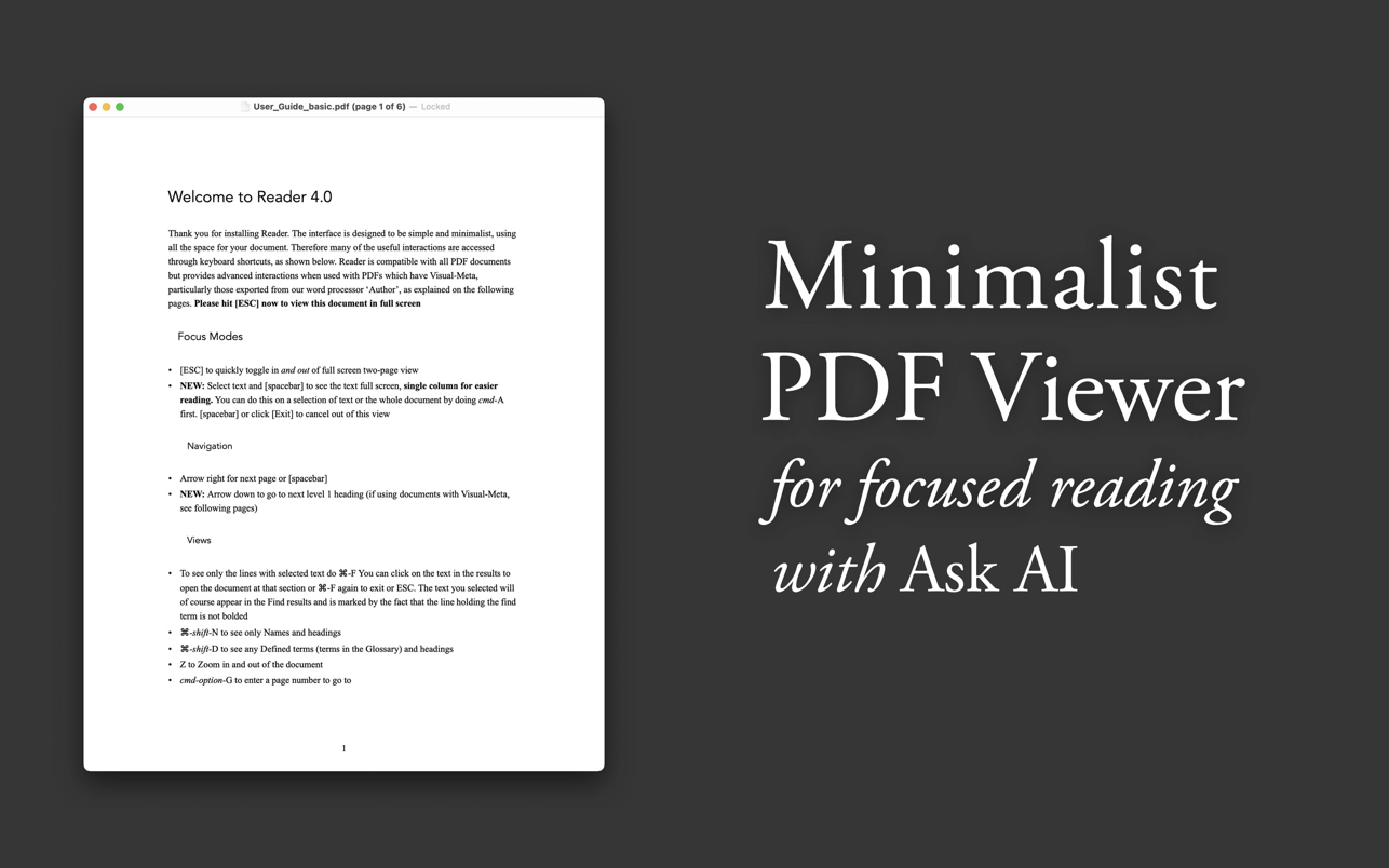 Reader for Mac 5.0 破解版 快速且简约的 PDF 查看器