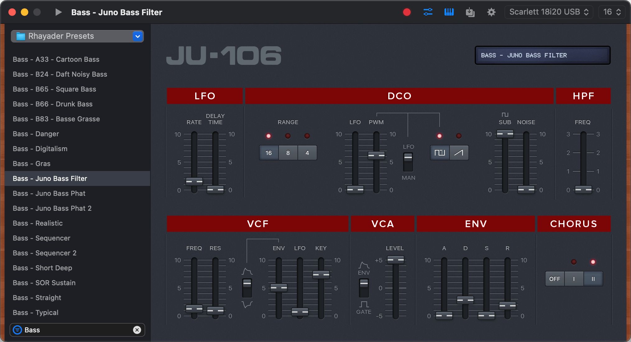 JU-106 Editor for Mac 2.5.2 破解版 预设管理器和编辑器
