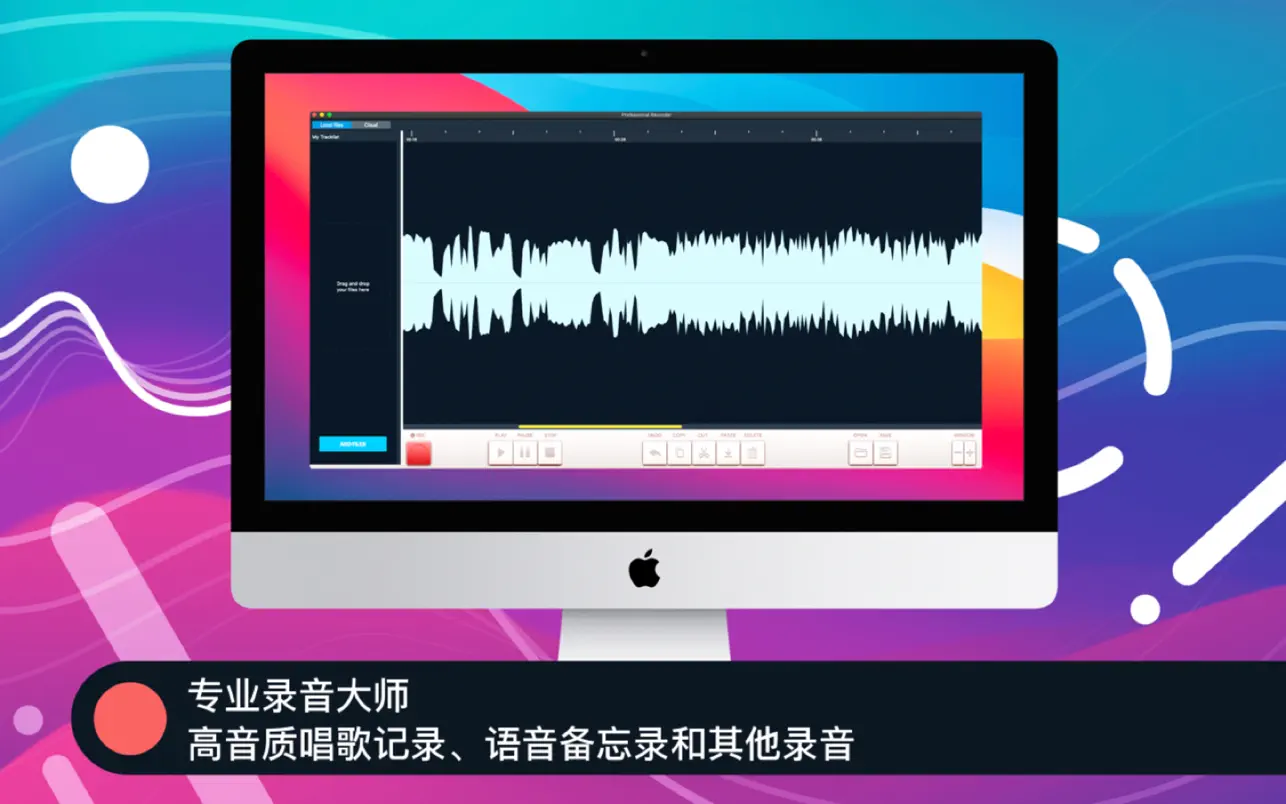 Professional Recorder 6.3.7 Mac 破解版 专业录音机：一键电脑音频录制软件