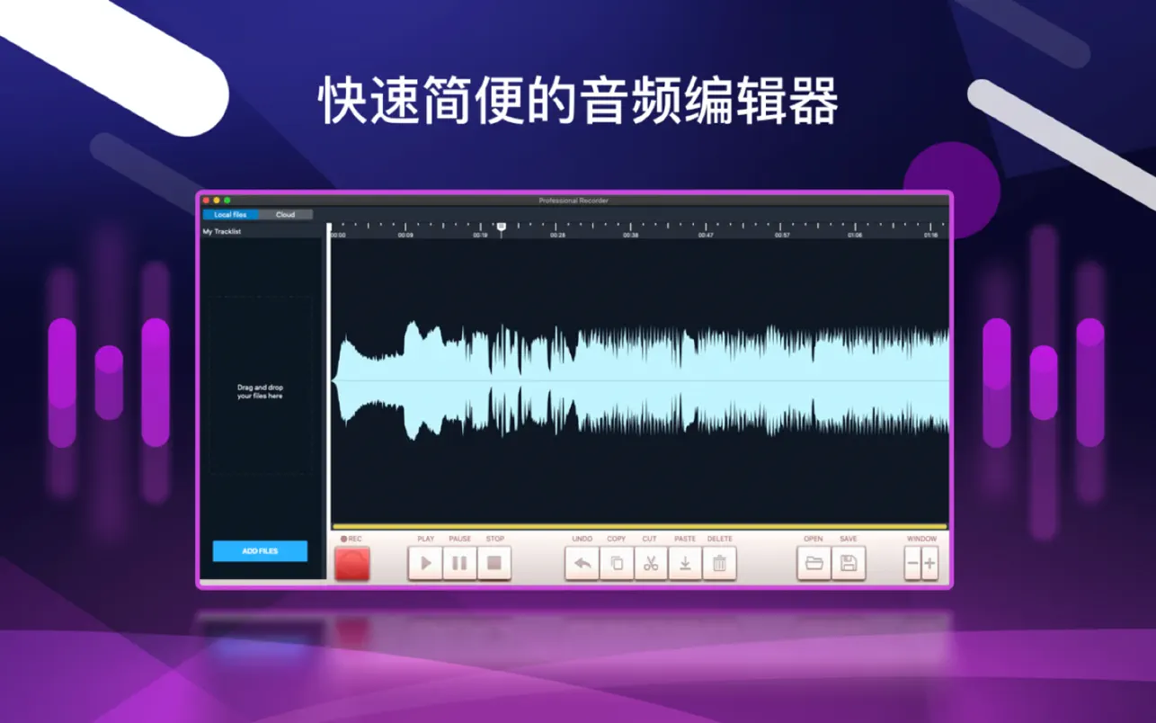 Professional Recorder 6.3.7 Mac 破解版 专业录音机：一键电脑音频录制软件