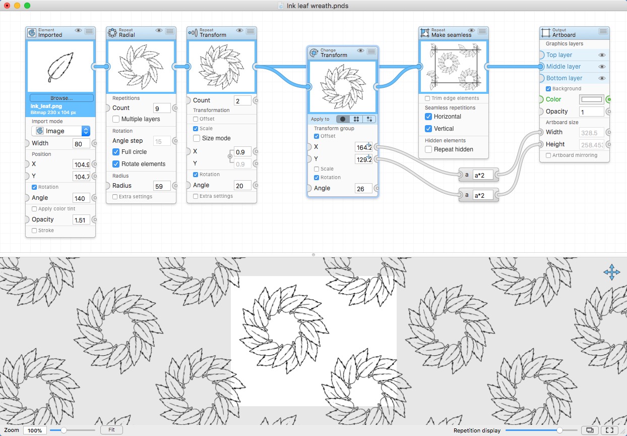 Patternodes for Mac 3.2.1 破解版 创建基于重复的图形模式动画或插图