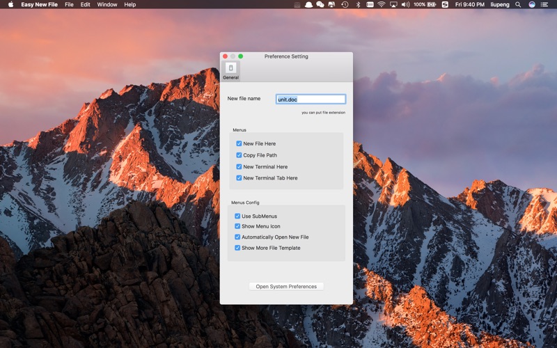 Easy New File for Mac 5.7 破解版 右键增强工具