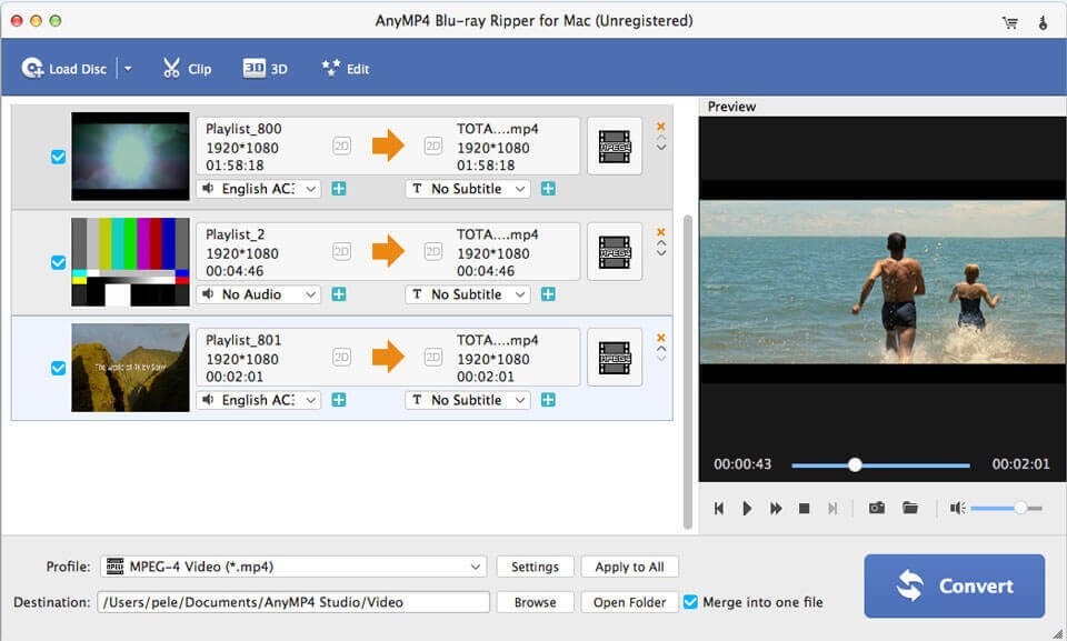 AnyMP4 Blu-ray Ripper for Mac 9.0.36.16870 破解版 蓝光视频格式转换器